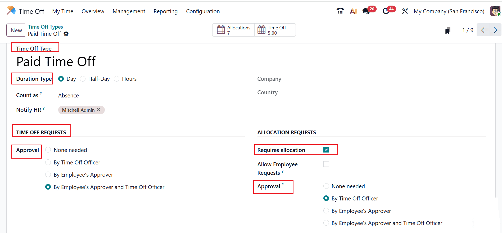 How to Set Up Time Off Types in Odoo 19-cybrosys