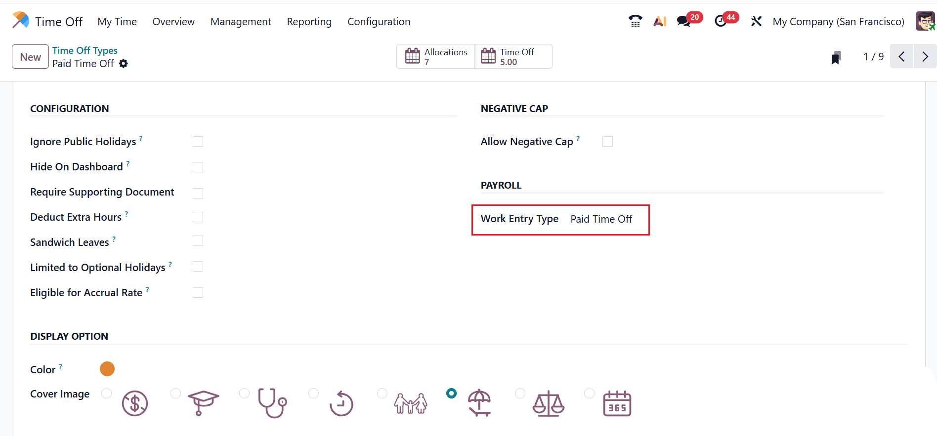 How to Set Up Time Off Types in Odoo 19-cybrosys