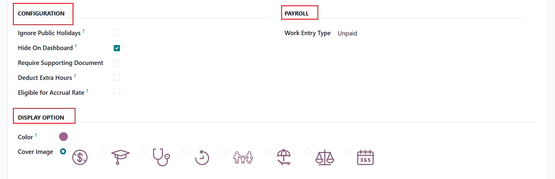 How to Set Up Time Off Types in Odoo 19-cybrosys