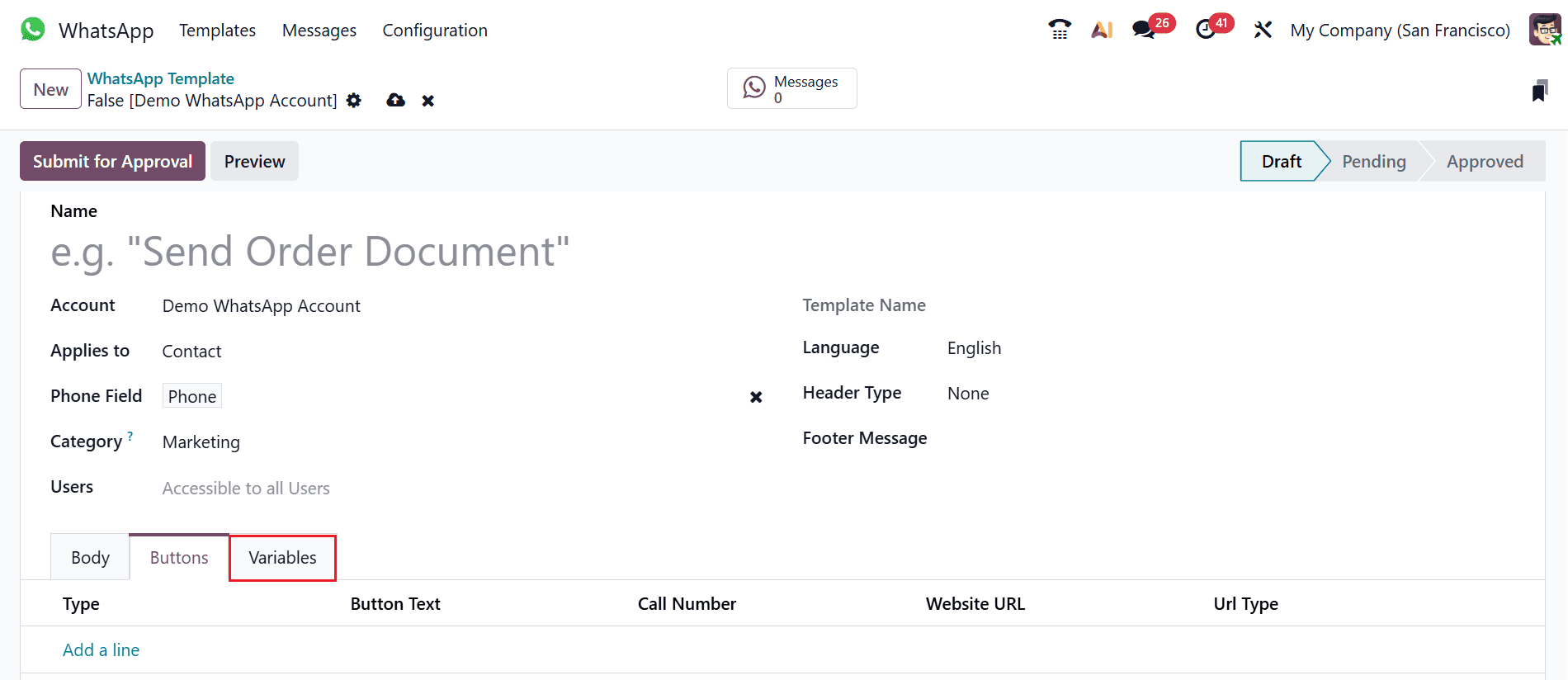 How to Set Up WhatsApp Message Templates in Odoo 19-cybrosys