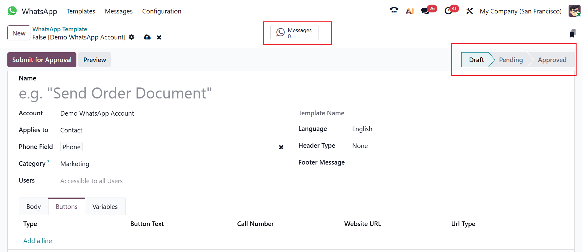 How to Set Up WhatsApp Message Templates in Odoo 19-cybrosys