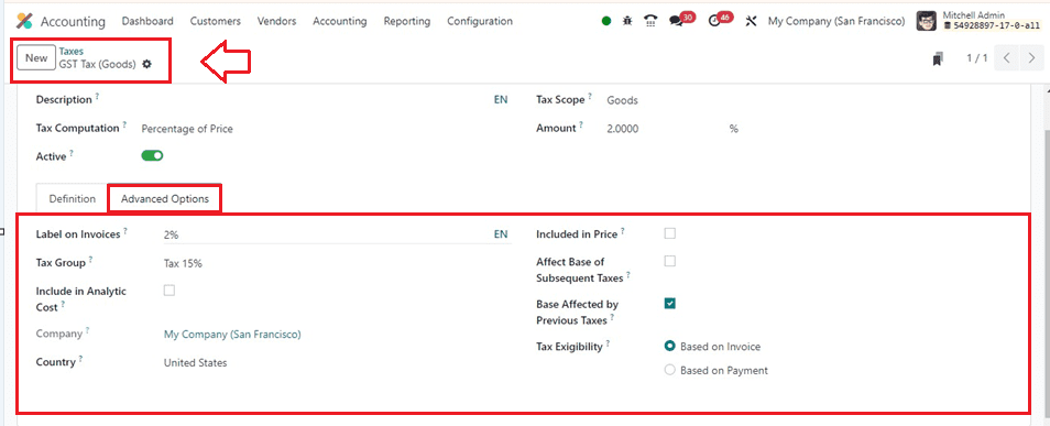 How to Setup Cash Basis Tax Computation in Odoo 17 Accounting-cybrosys