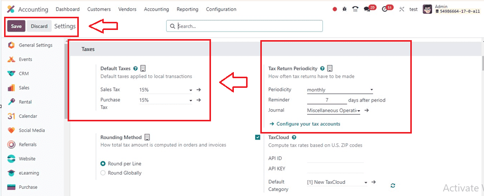 How to Setup Cash Basis Tax Computation in Odoo 17 Accounting-cybrosys