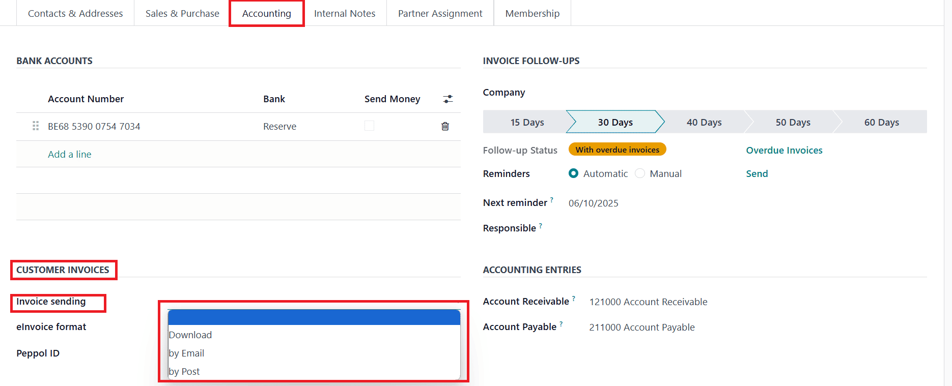 How to Setup Invoice Sending Options in Odoo 18 Accounting-cybrosys