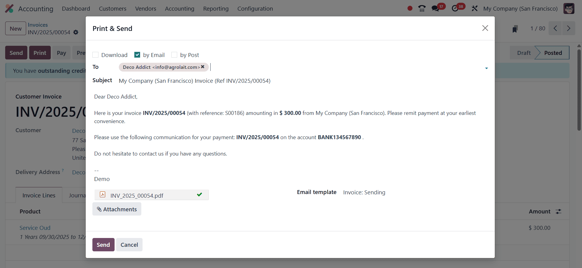 How to Setup Invoice Sending Options in Odoo 18 Accounting-cybrosys