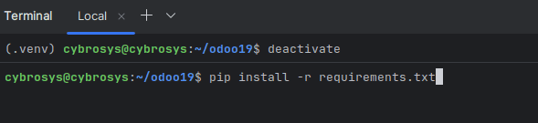How to setup Odoo 19 development environment using pycharm in ubuntu-cybrosys