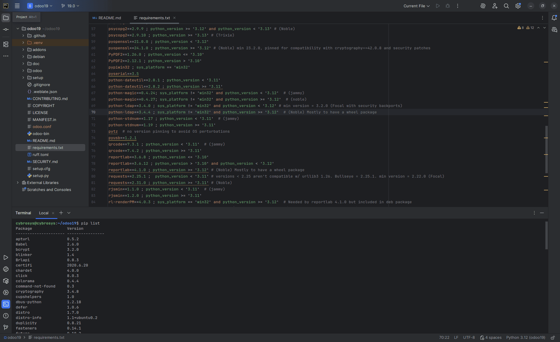 How to setup Odoo 19 development environment using pycharm in ubuntu-cybrosys