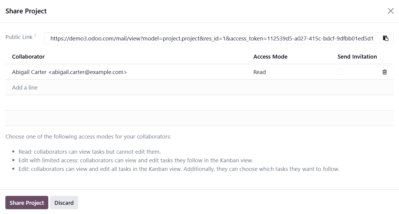 How to Share Your Projects in Odoo 18 Project-cybrosys