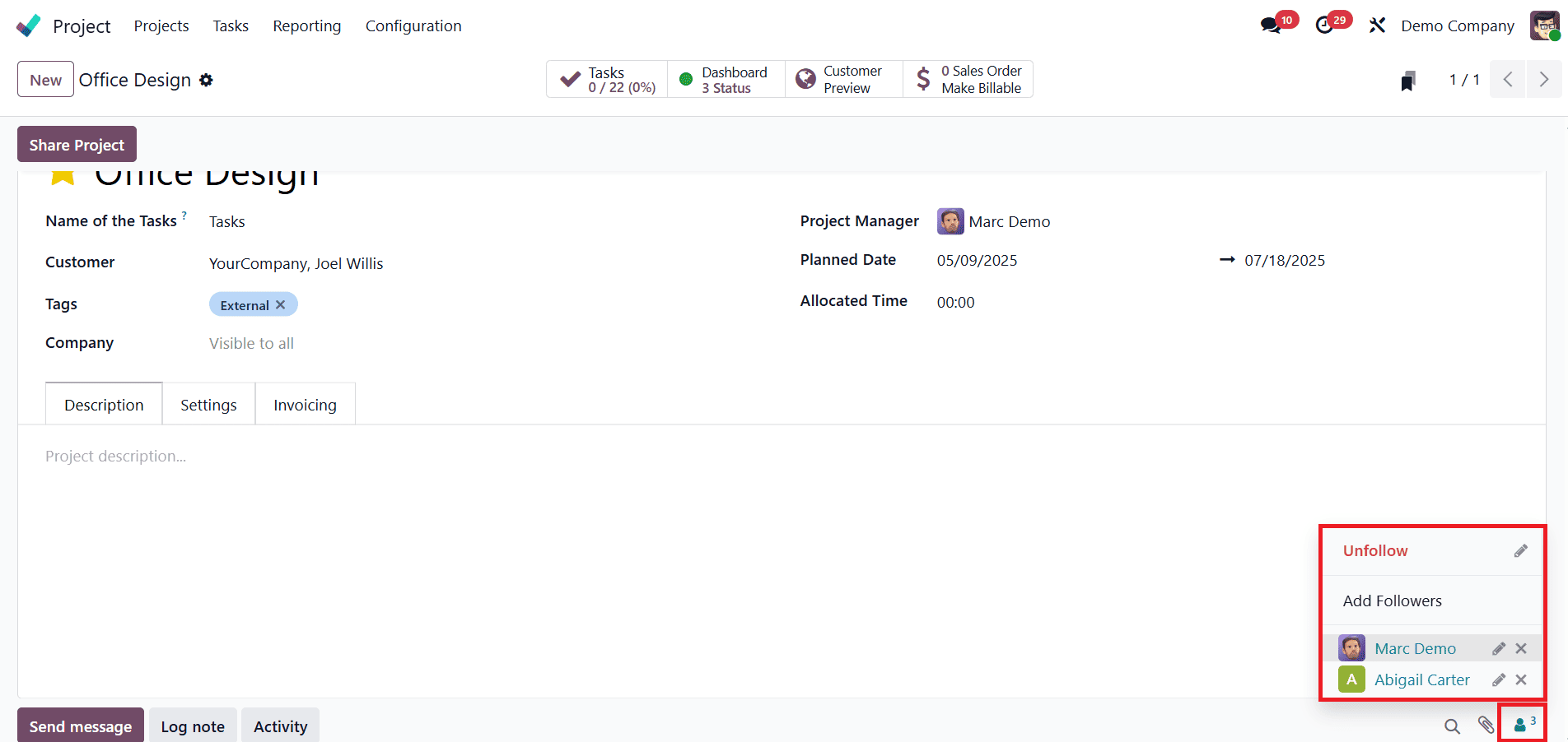 How to Share Your Projects in Odoo 18 Project-cybrosys
