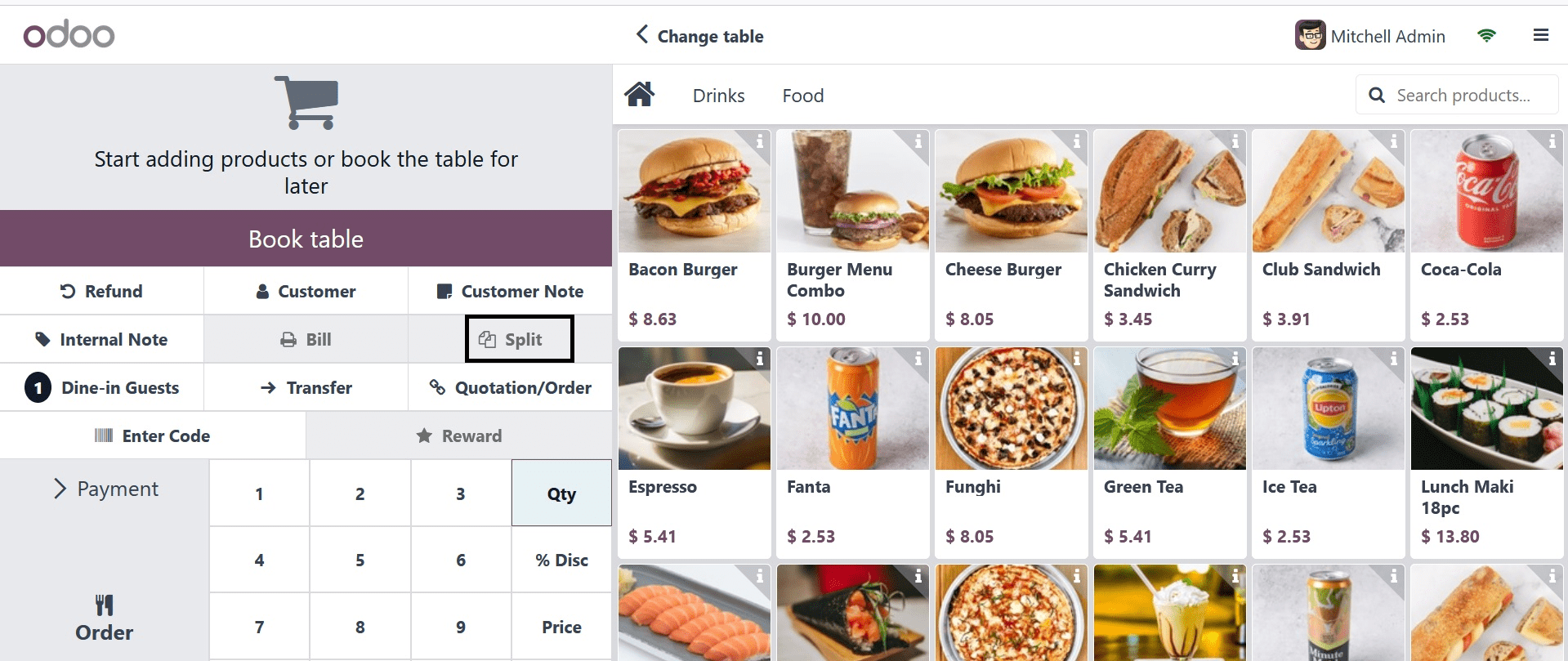 How to Split Bills in Odoo 17 Point of Sale-cybrosys