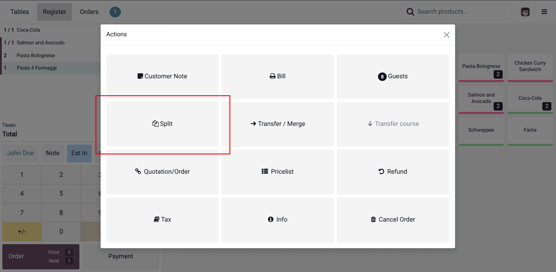 How to Split Restaurant Bills in Odoo 18 Point of Sale-cybrosys