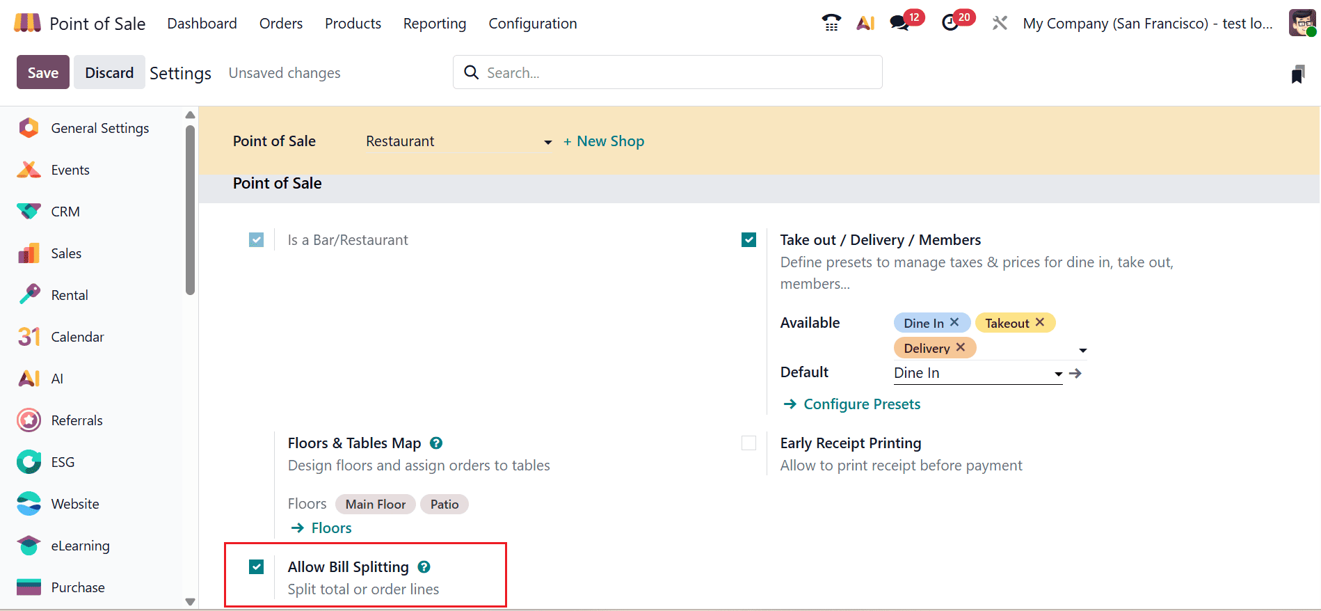 How to Split Restaurant Bills in Odoo 19 Point of Sale-cybrosys