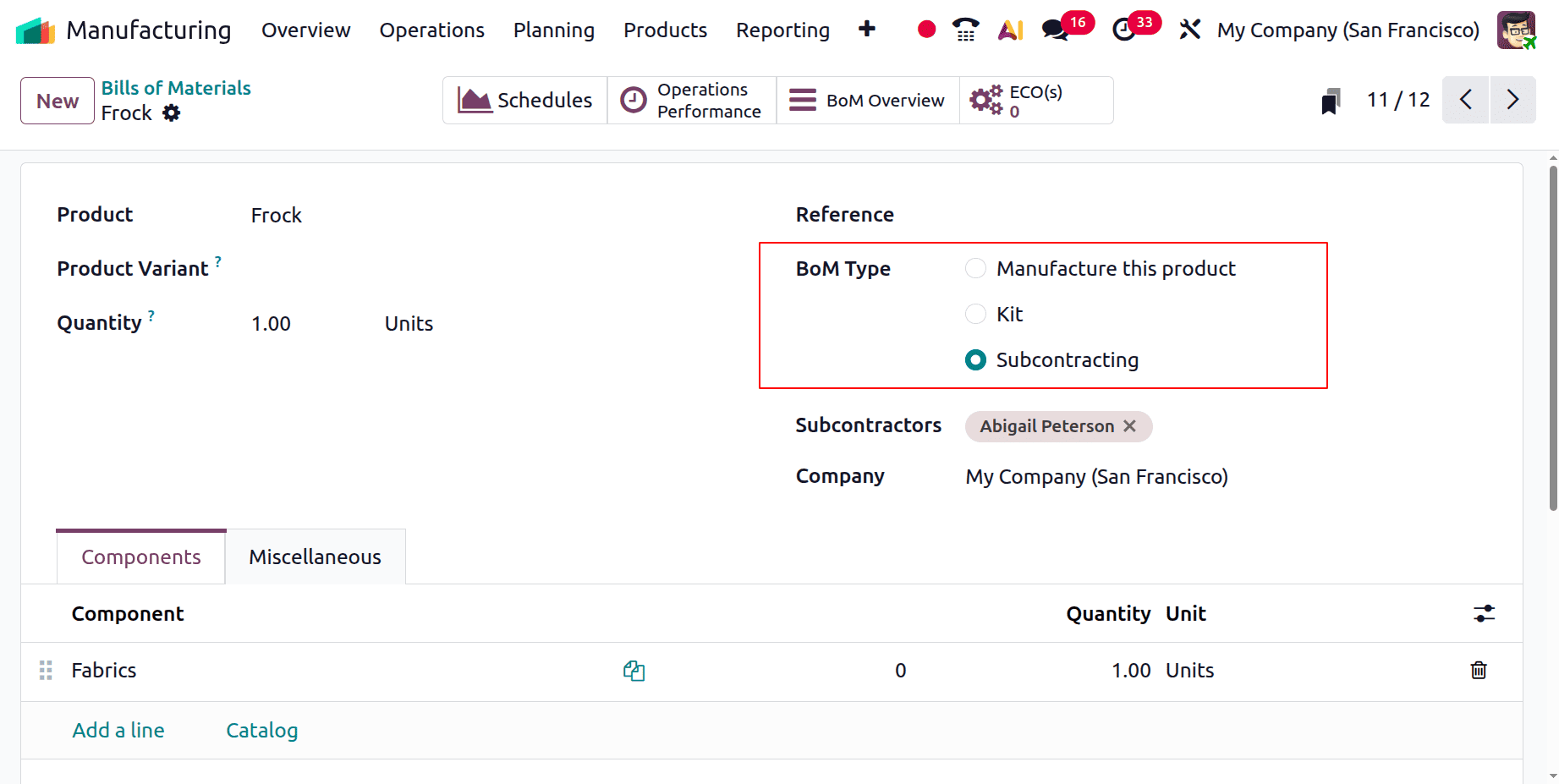 How to Subcontract Product Manufacturing in Odoo 19-cybrosys