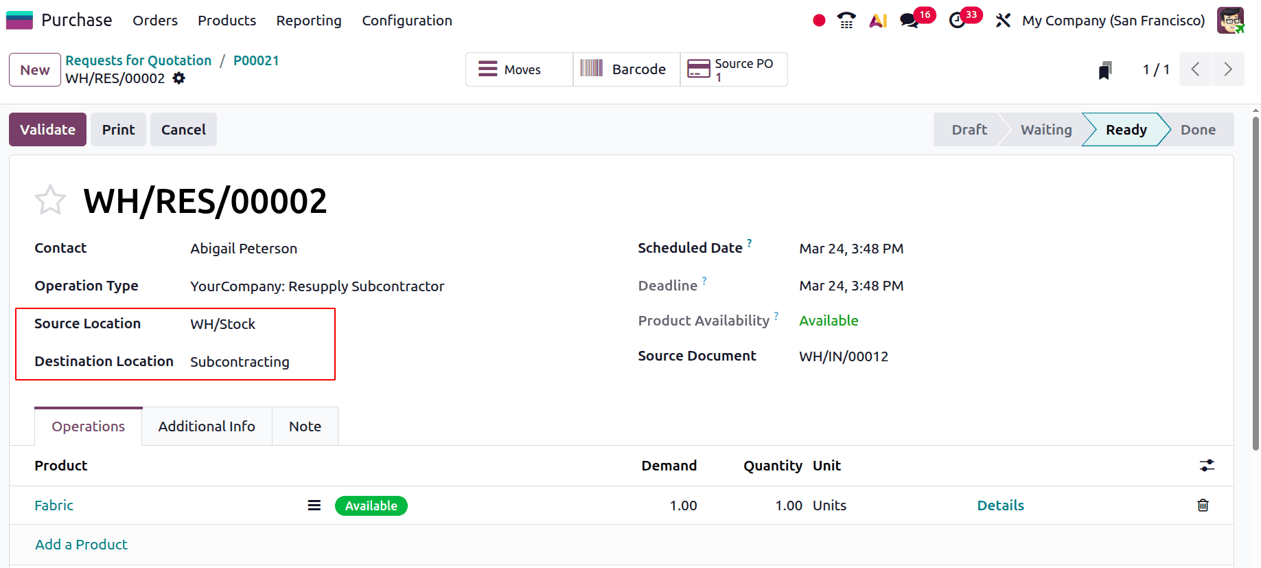 How to Subcontract Product Manufacturing in Odoo 19-cybrosys