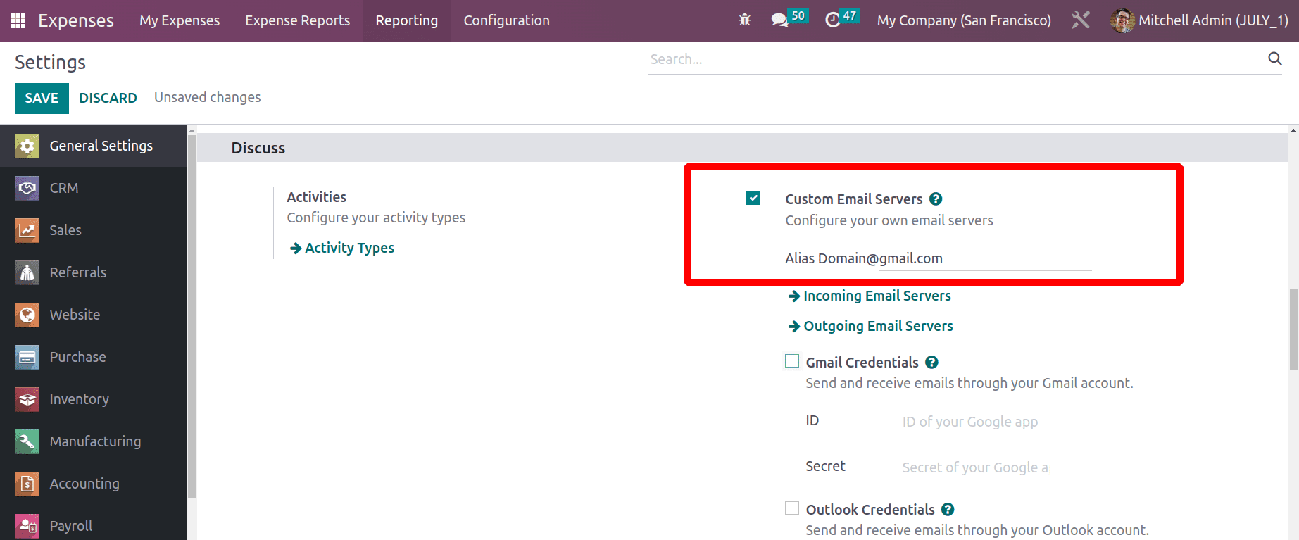 How to Submit Expenses Through Incoming Email in Odoo 16 Expense App-cybrosys