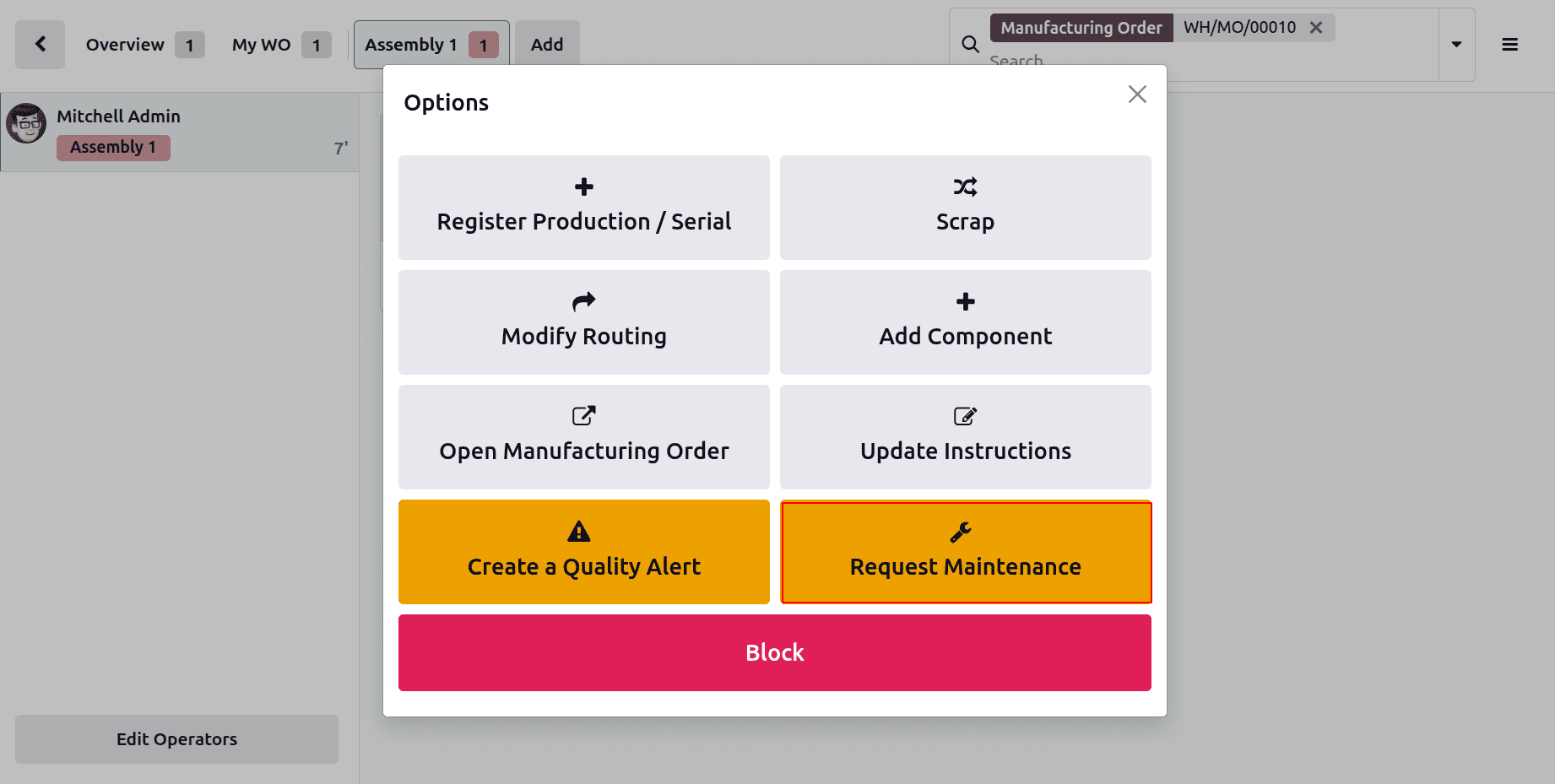 How to Submit Maintenance Requests for Failed Production Equipment in Odoo 19-cybrosys