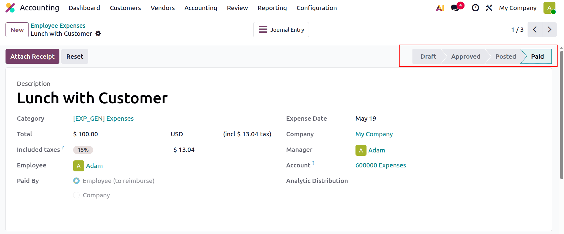 How to Track and Reimburse Employee Expenses in Odoo 19 Accounting-cybrosys