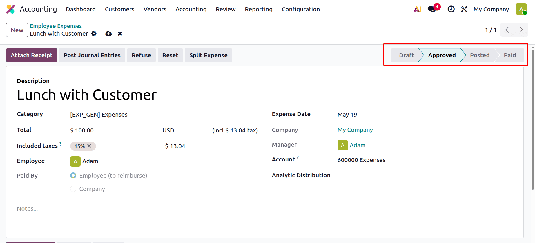 How to Track and Reimburse Employee Expenses in Odoo 19 Accounting-cybrosys