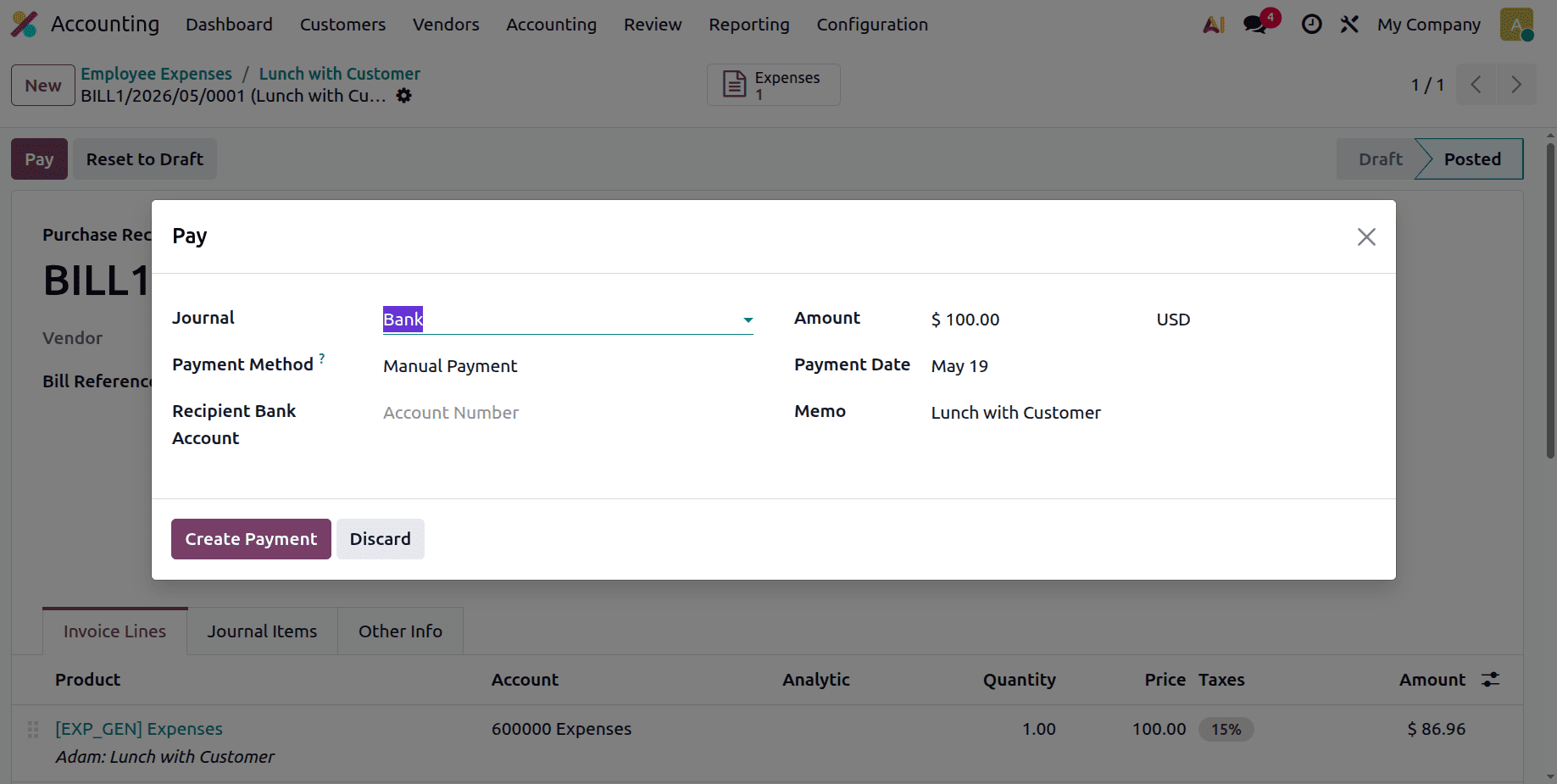 How to Track and Reimburse Employee Expenses in Odoo 19 Accounting-cybrosys