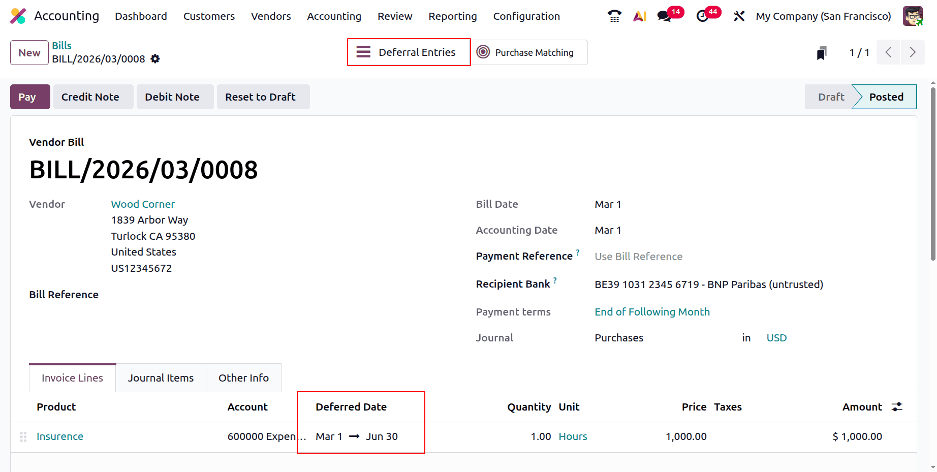 How to Track Deferred Expense Entries in Odoo 19 Accounting-cybrosys