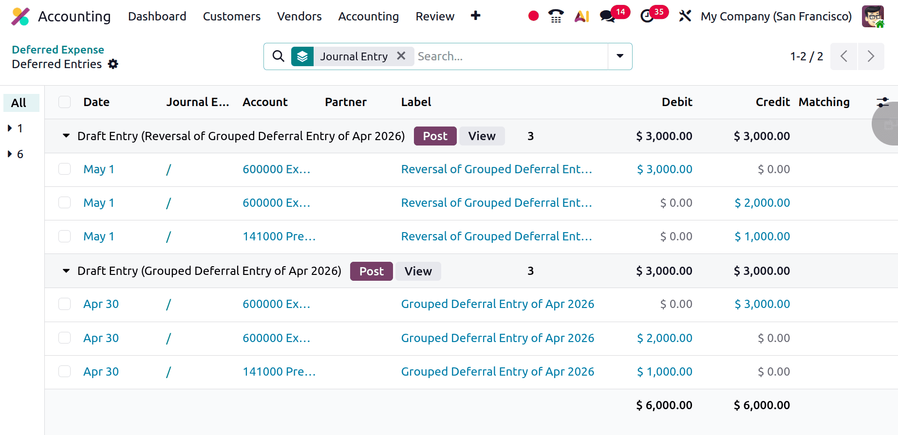 How to Track Deferred Expense Entries in Odoo 19 Accounting-cybrosys