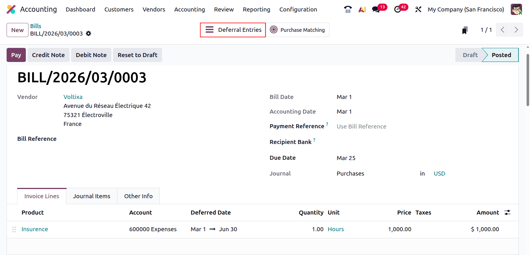 How to Track Deferred Expense Entries in Odoo 19 Accounting-cybrosys
