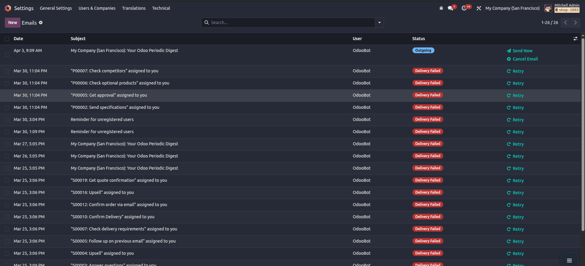 How to Track Email Status in Odoo 19-cybrosys