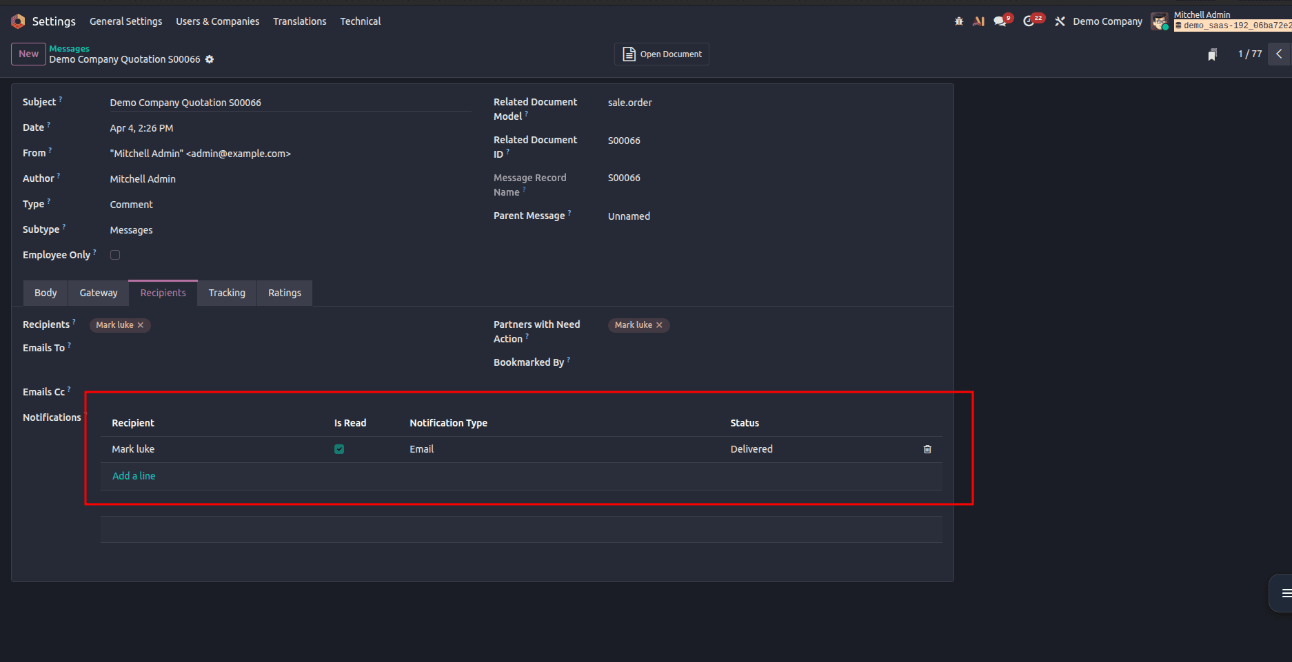 How to Track Email Status in Odoo 19-cybrosys