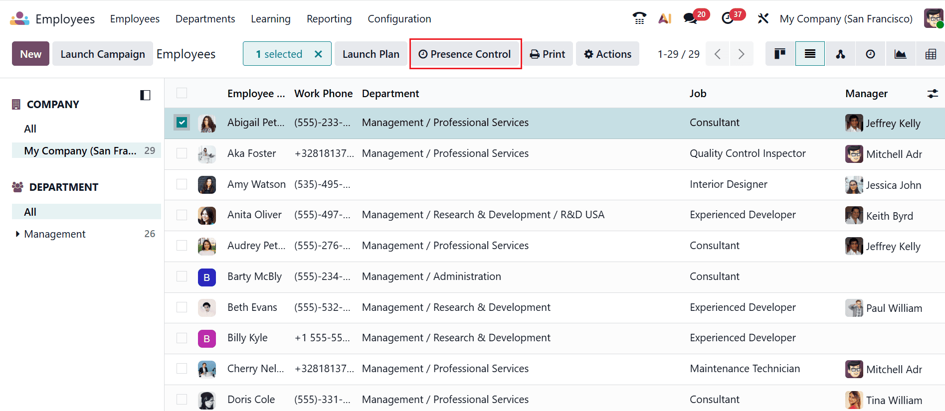 How to Track Employee Presence and Attendance in Odoo 19-cybrosys