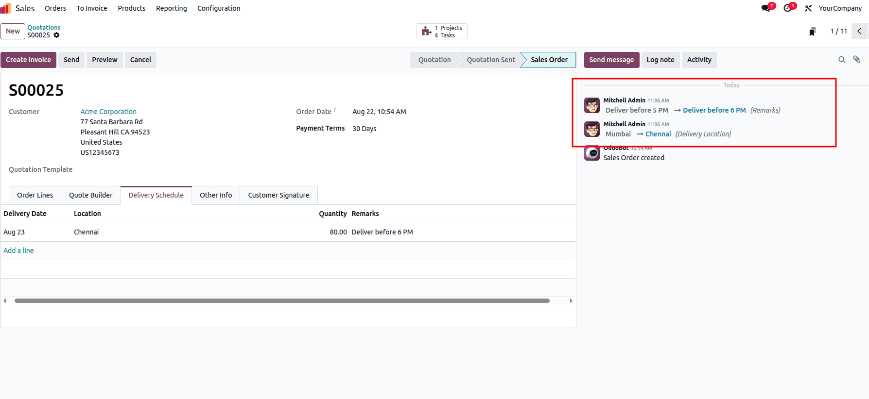 How to Track One2many Field Changes in Odoo 19 Chatter-cybrosys