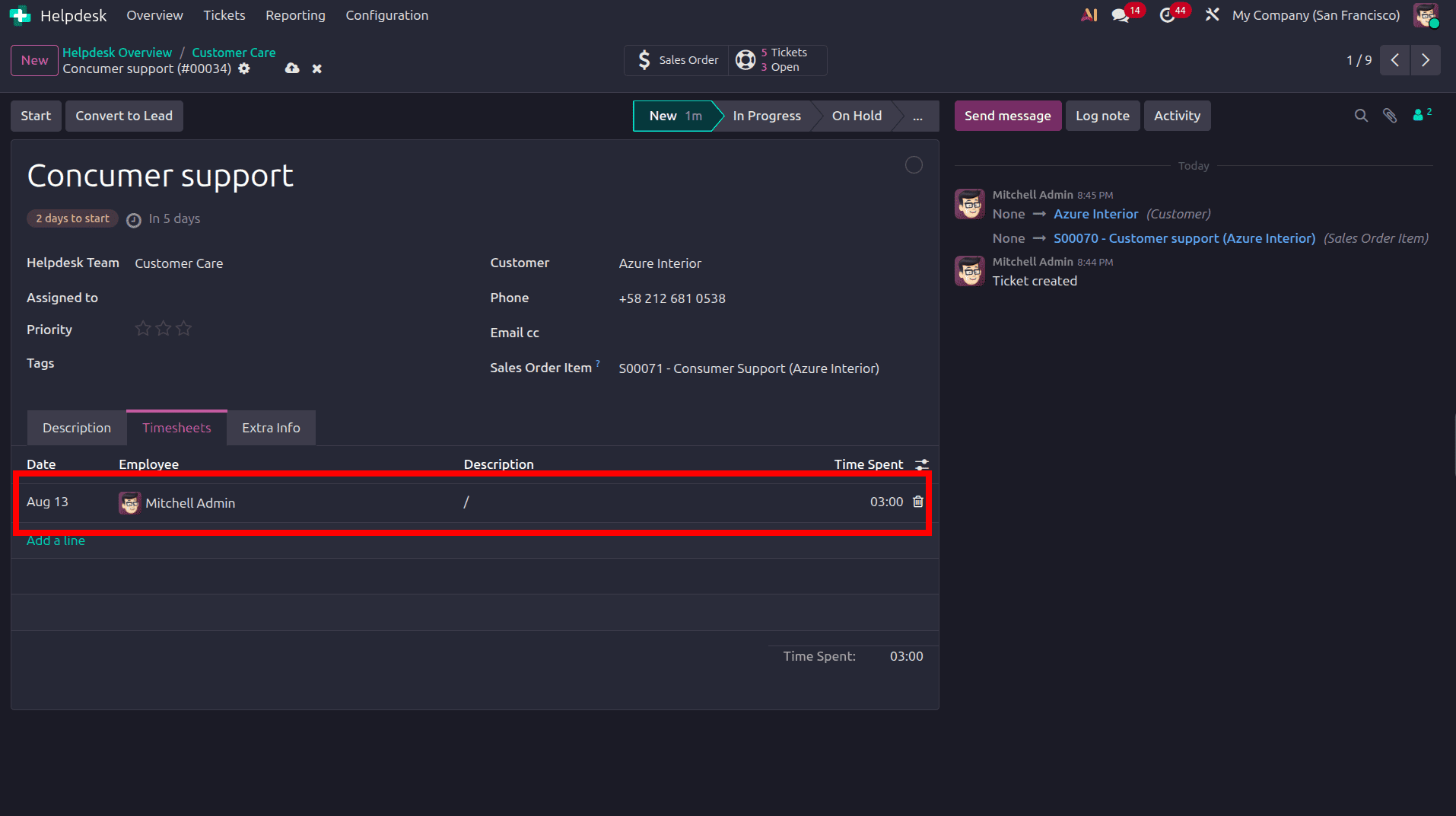 How to Track Time and Bill Helpdesk Tickets in Odoo 19-cybrosys