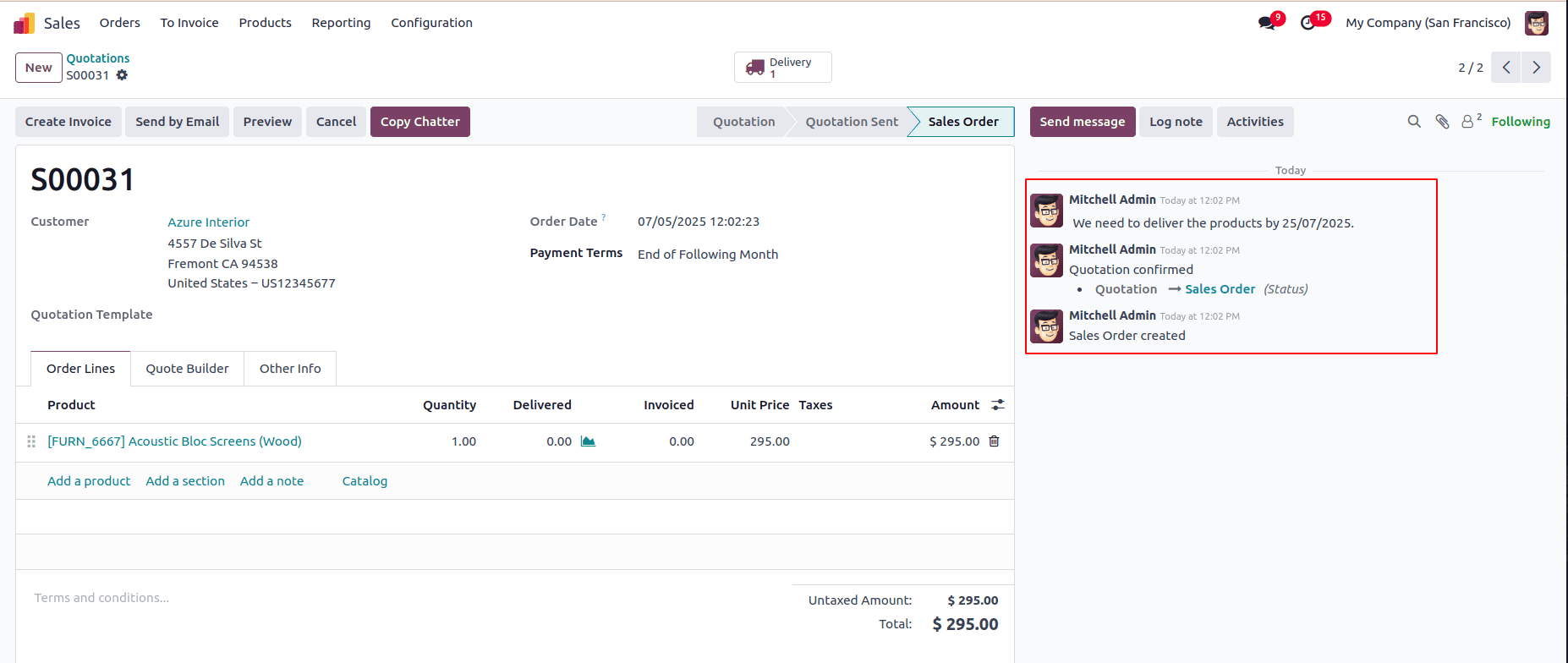 How to Transfer Chatter History from Sales to Delivery in Odoo 18-cybrosys