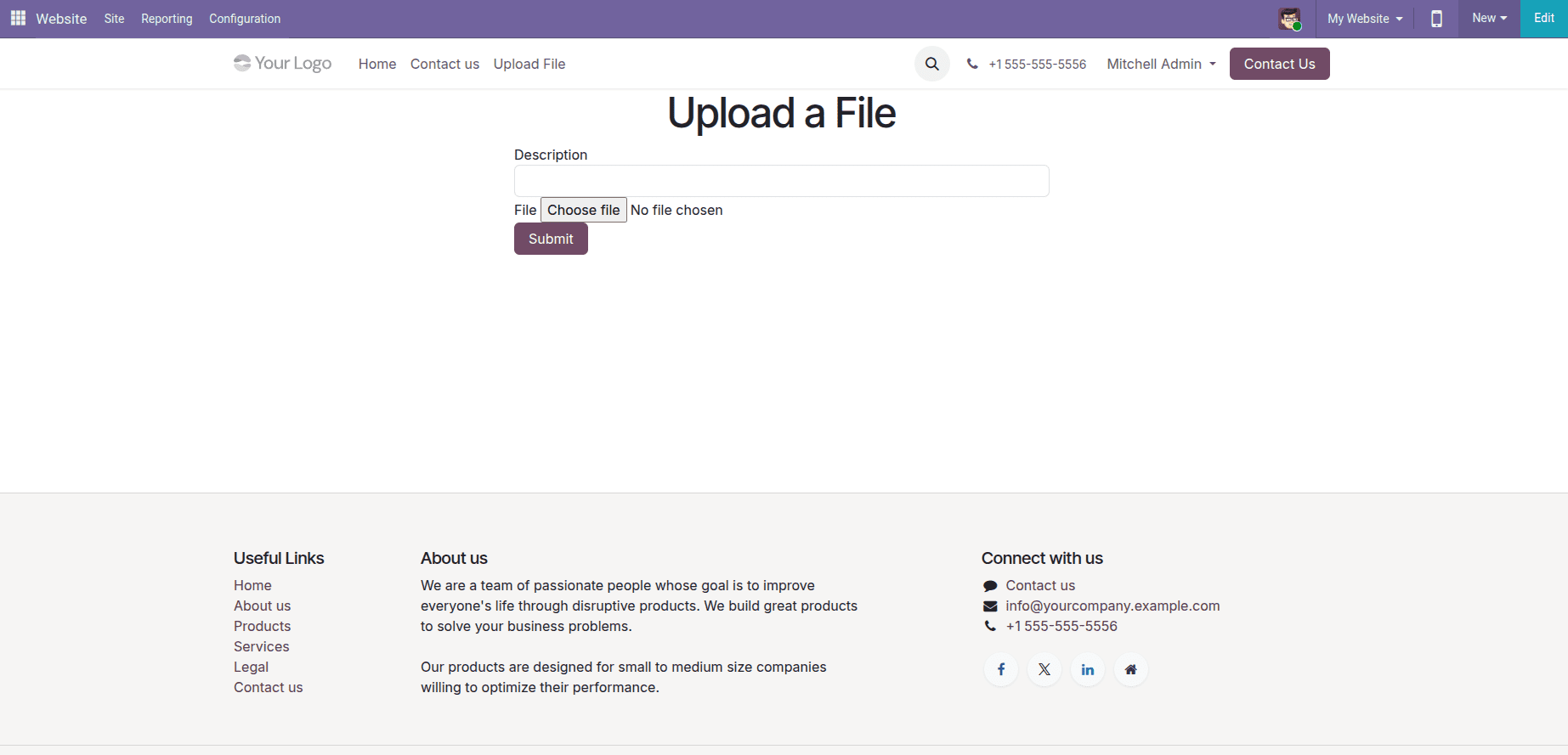 How to Upload Files From a Web Form in Odoo 19-cybrosys