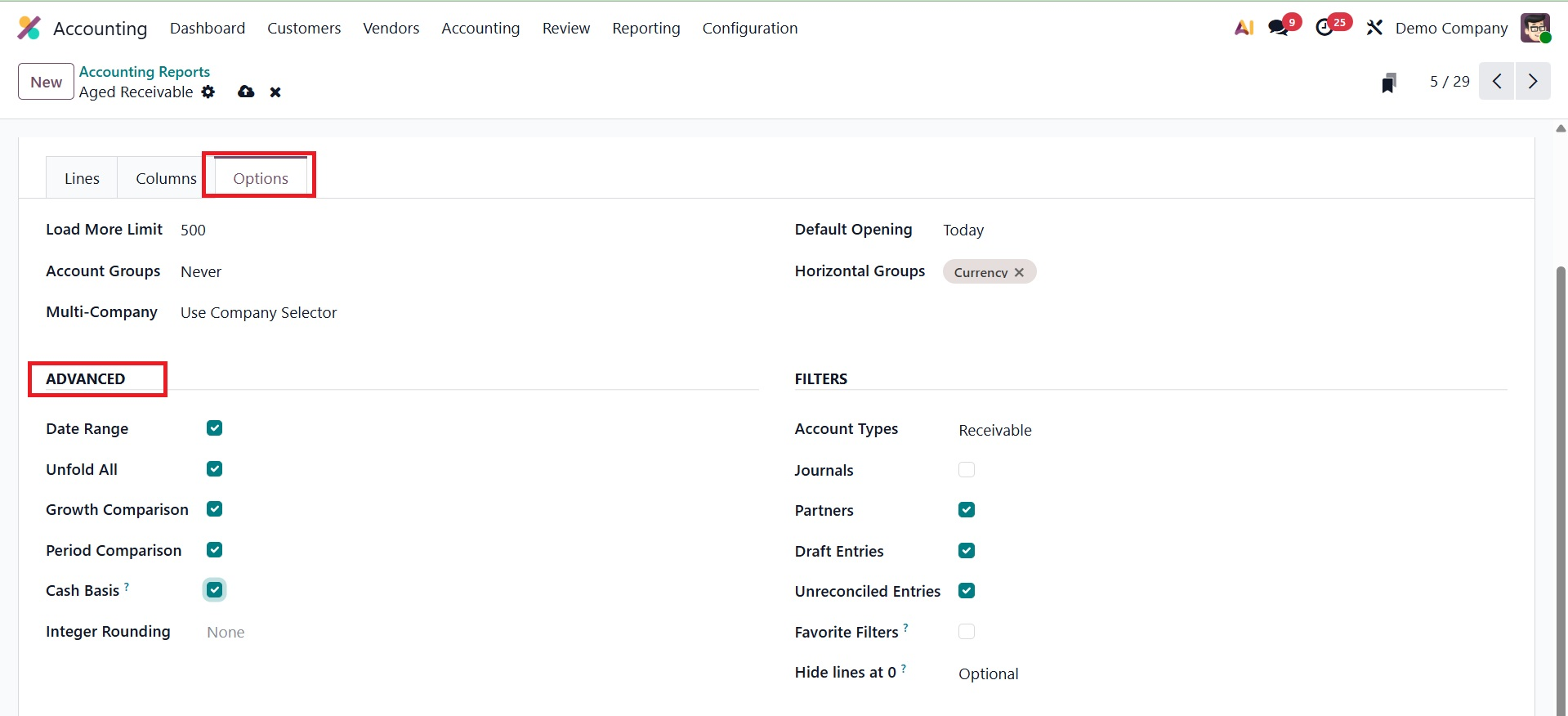 How to Use and Customize Accounting Reports in Odoo 19 Accounting-cybrosys