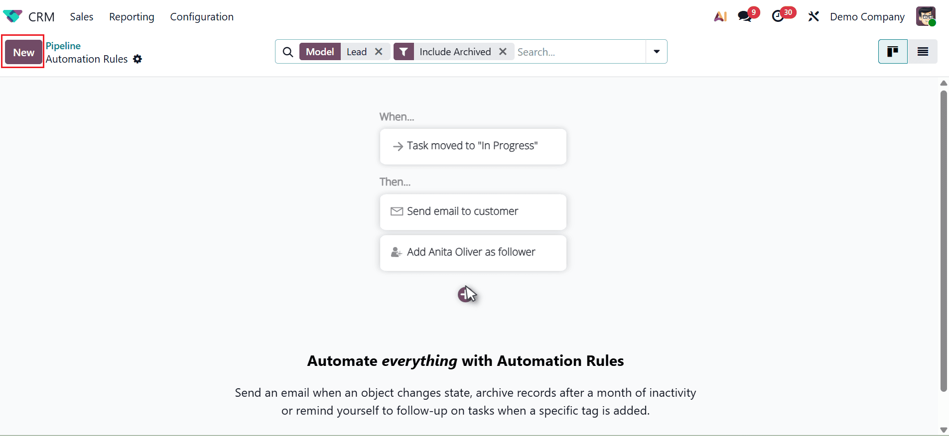 How to Use Automation Rules to Manage CRM Stages in Odoo 19-cybrosys