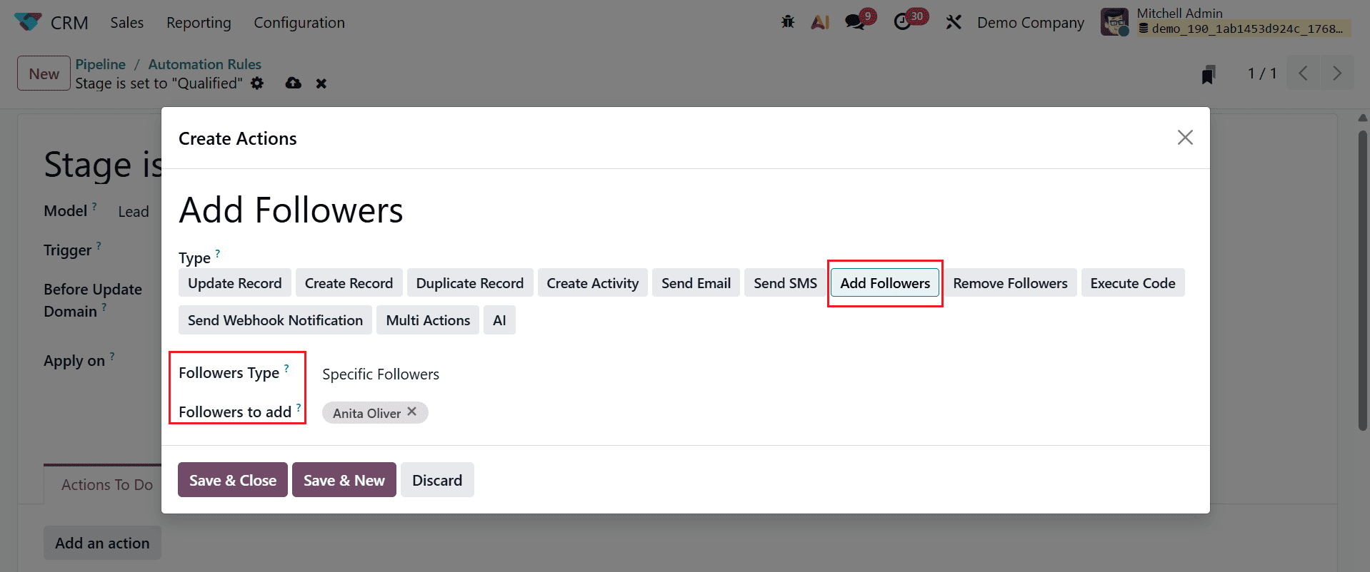 How to Use Automation Rules to Manage CRM Stages in Odoo 19-cybrosys