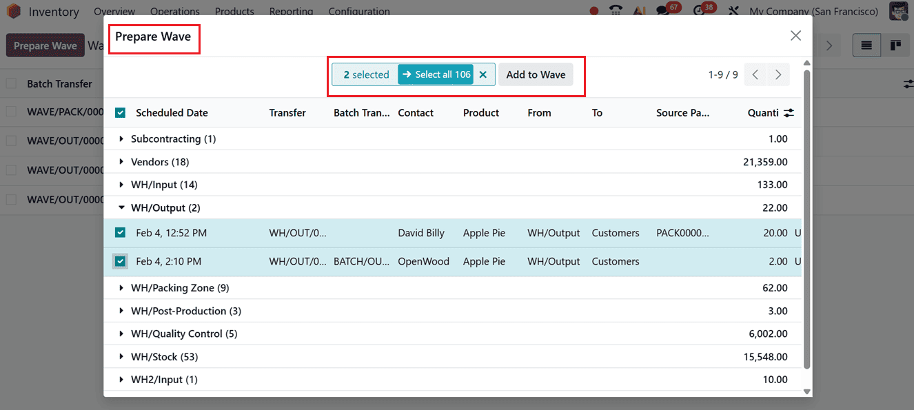 How to Use Batch and Wave Transfers in Odoo 19 Inventory-cybrosys