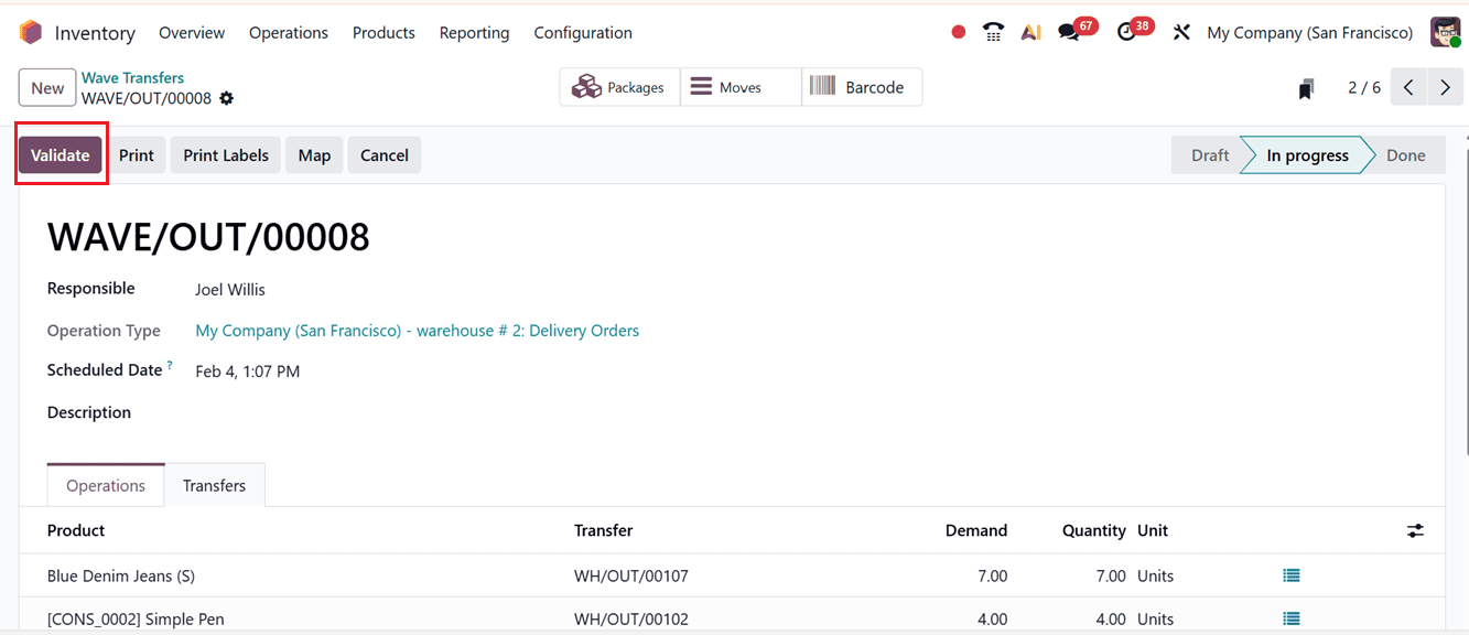 How to Use Batch and Wave Transfers in Odoo 19 Inventory-cybrosys