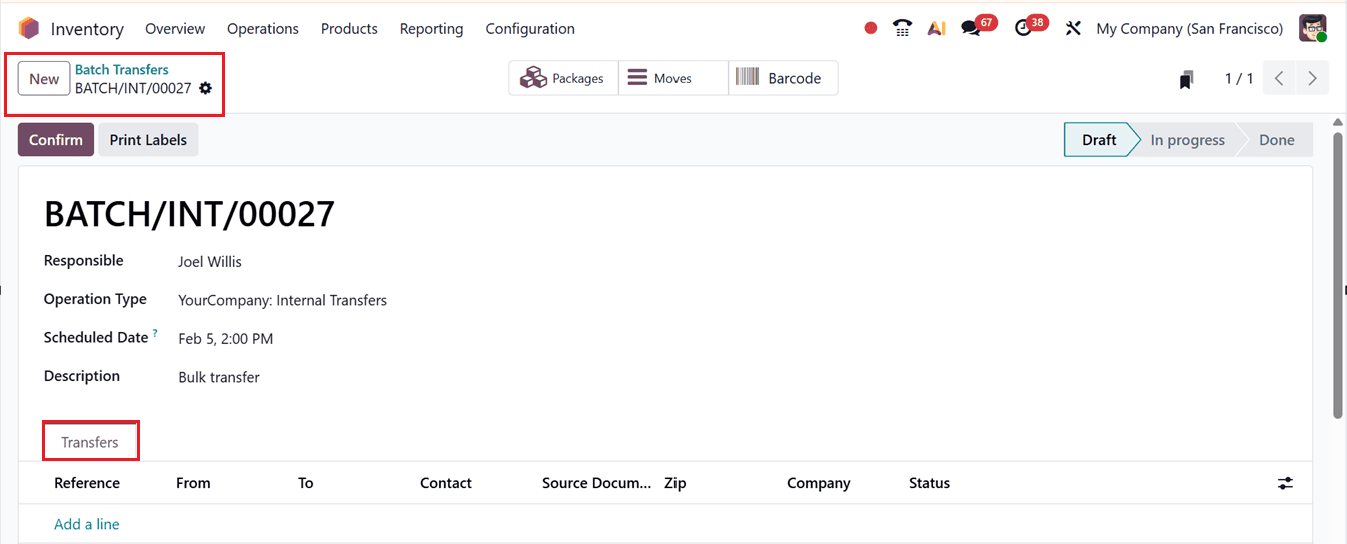 How to Use Batch and Wave Transfers in Odoo 19 Inventory-cybrosys