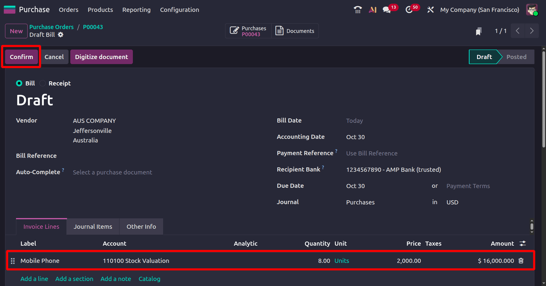 How to Use Bill Control Policies in Odoo 19-cybrosys
