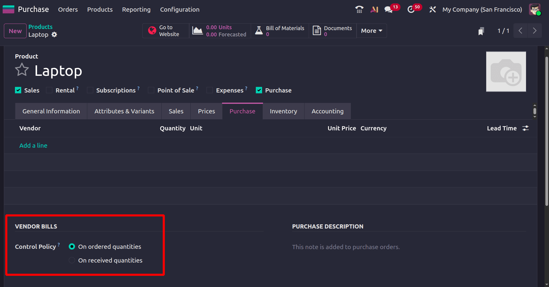How to Use Bill Control Policies in Odoo 19-cybrosys