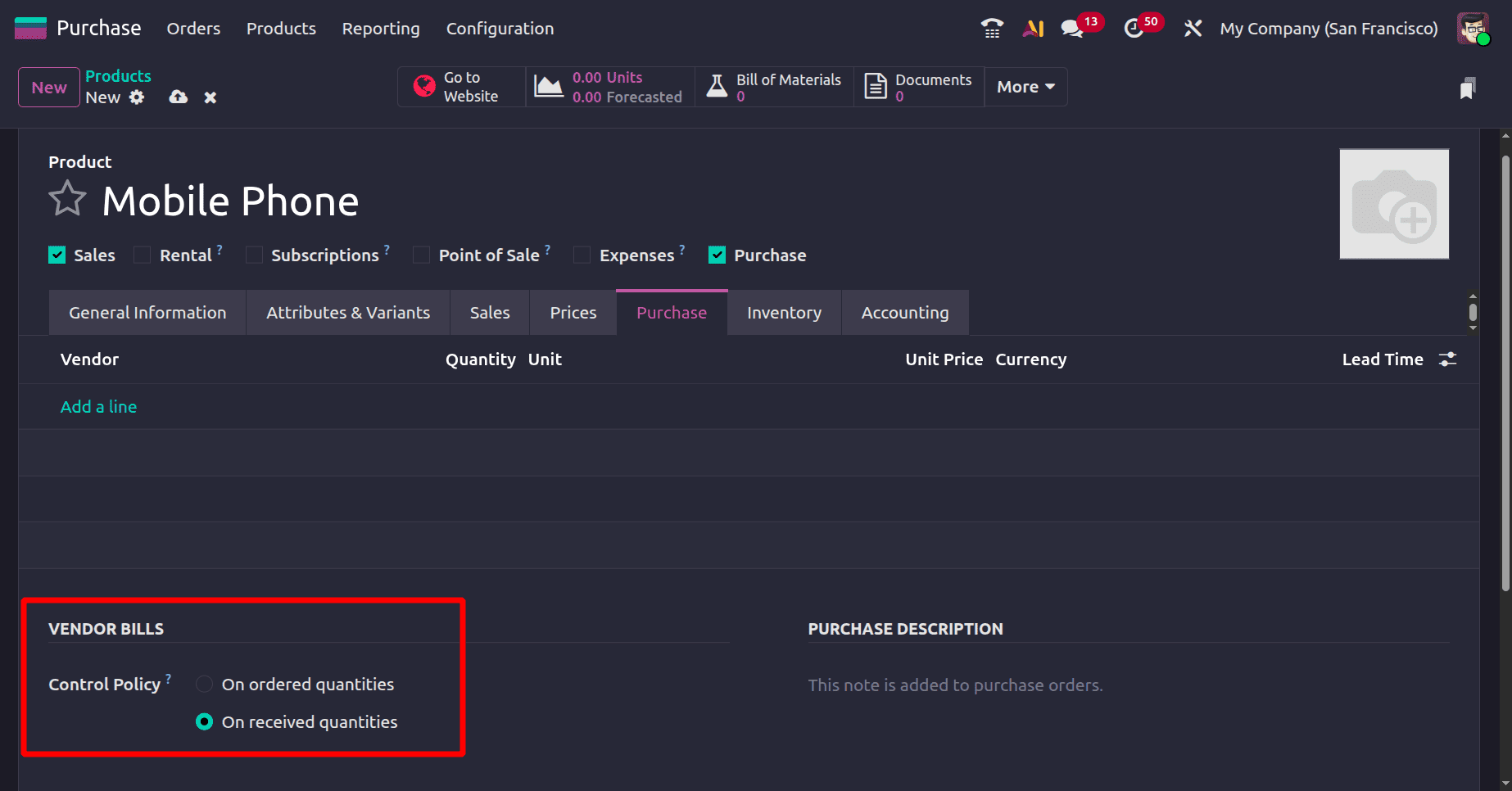 How to Use Bill Control Policies in Odoo 19-cybrosys