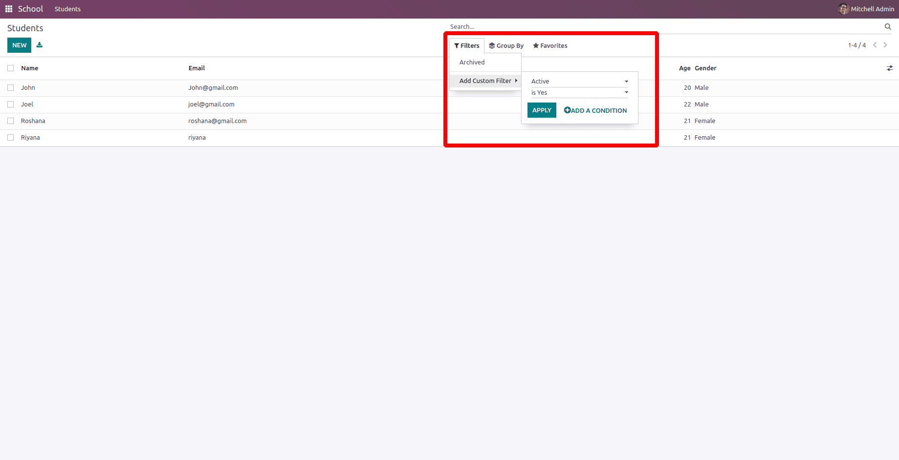 How to configure Search View & Filters, Group by in Odoo 16-cybrosys