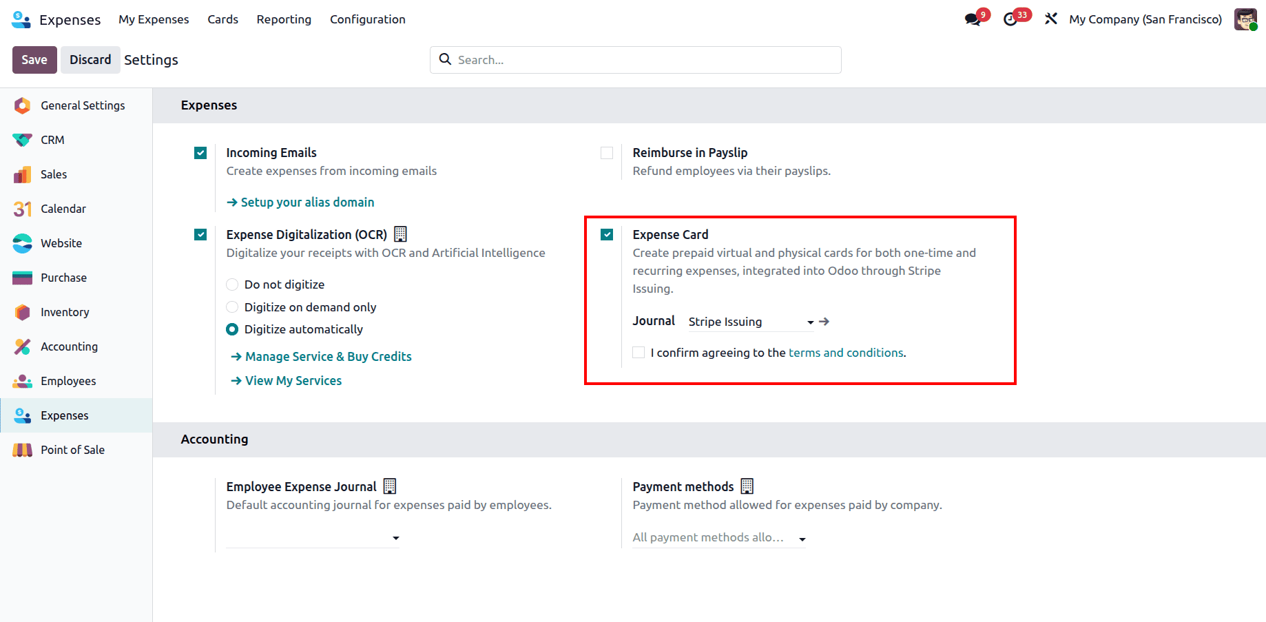 How to Use Employee Expense Cards in Odoo 19-cybrosys