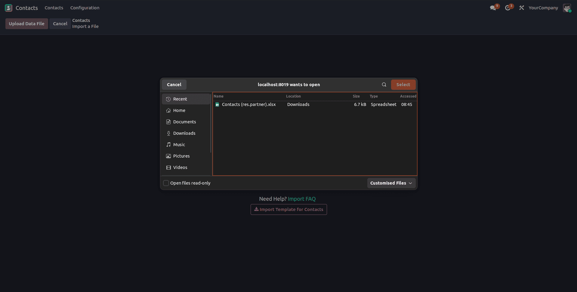 How to use Import with Custom Mapping in Odoo 19-cybrosys