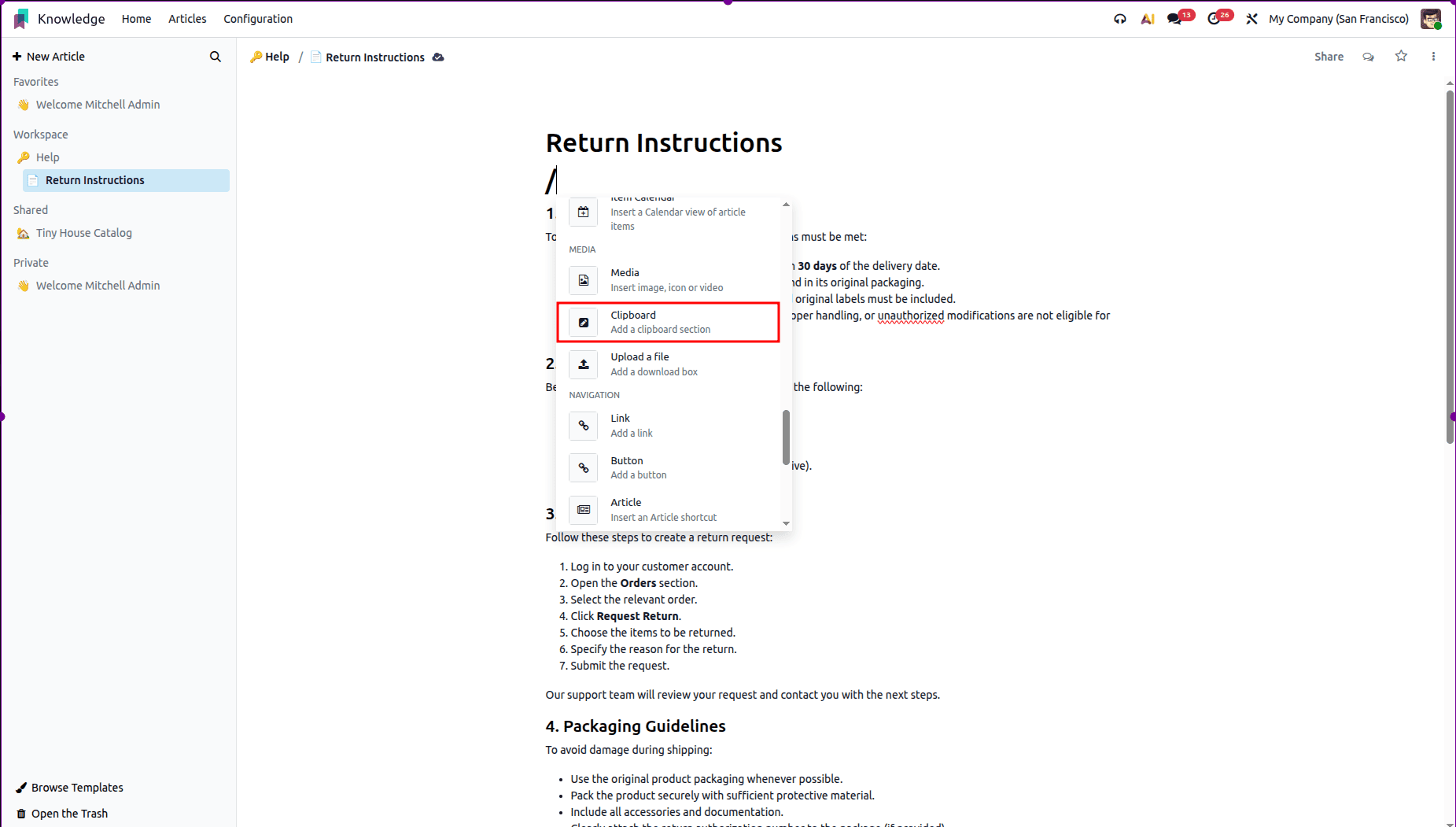 How to Use Knowledge Articles for Helpdesk Management in Odoo 19-cybrosys