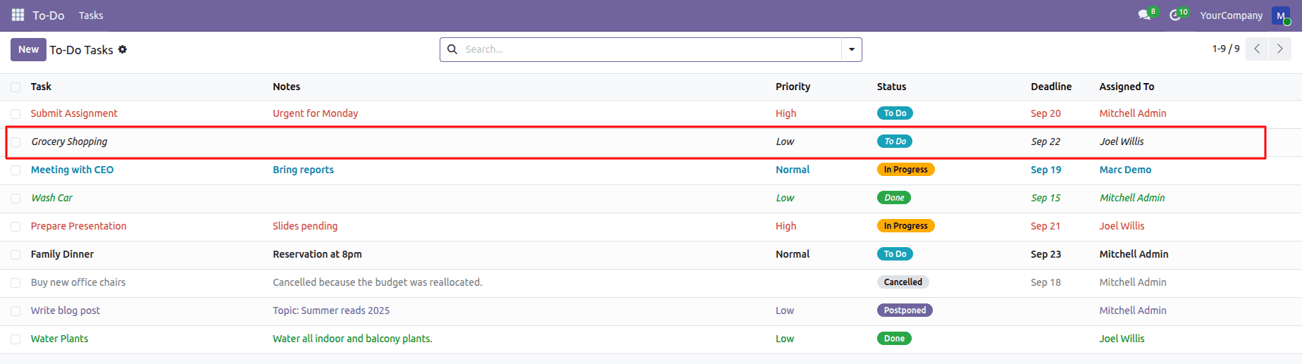 How to Use List (Tree) View Decoration Attributes in Odoo 19-cybrosys