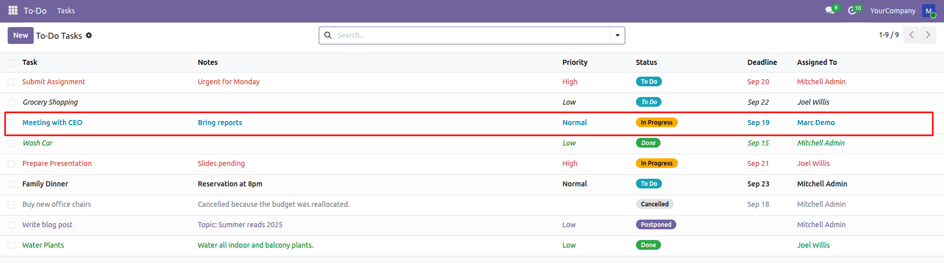 How to Use List (Tree) View Decoration Attributes in Odoo 19-cybrosys