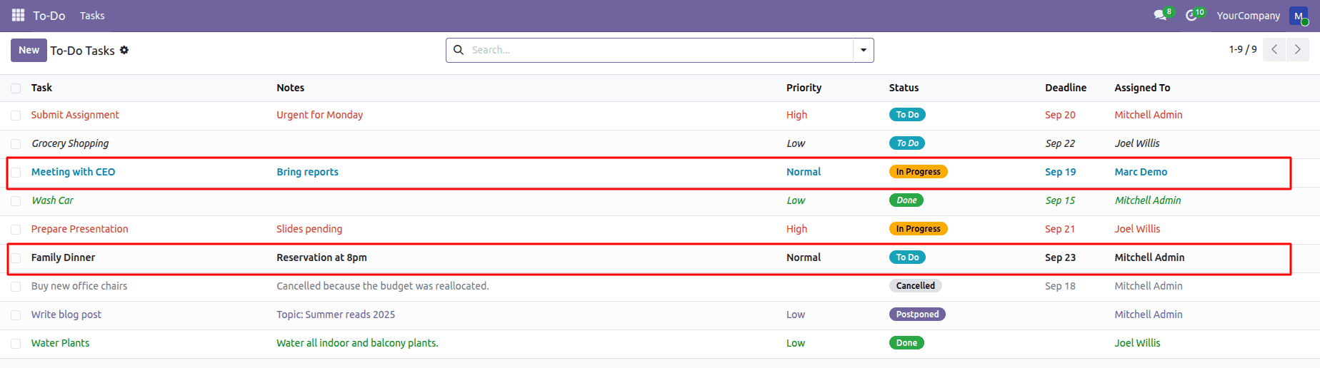 How to Use List (Tree) View Decoration Attributes in Odoo 19-cybrosys