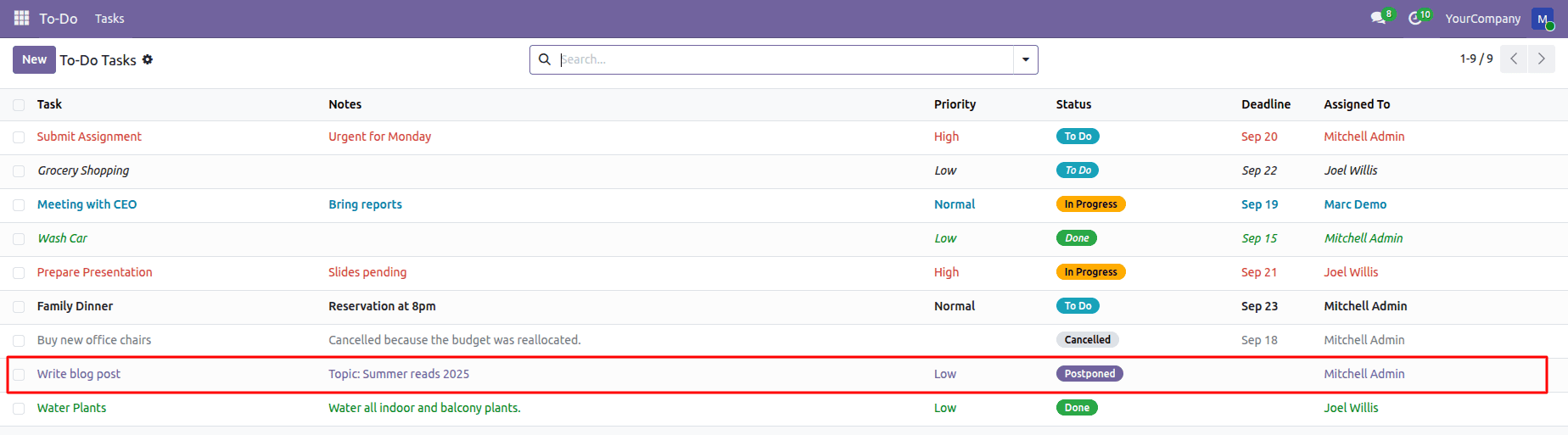 How to Use List (Tree) View Decoration Attributes in Odoo 19-cybrosys